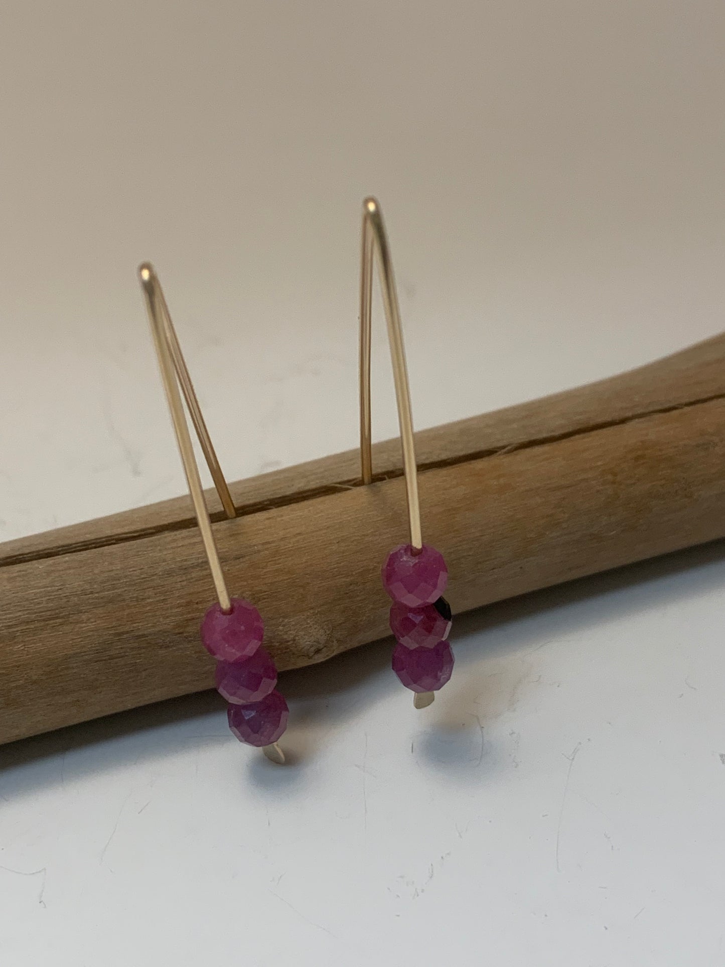 Floating Ruby Earrings