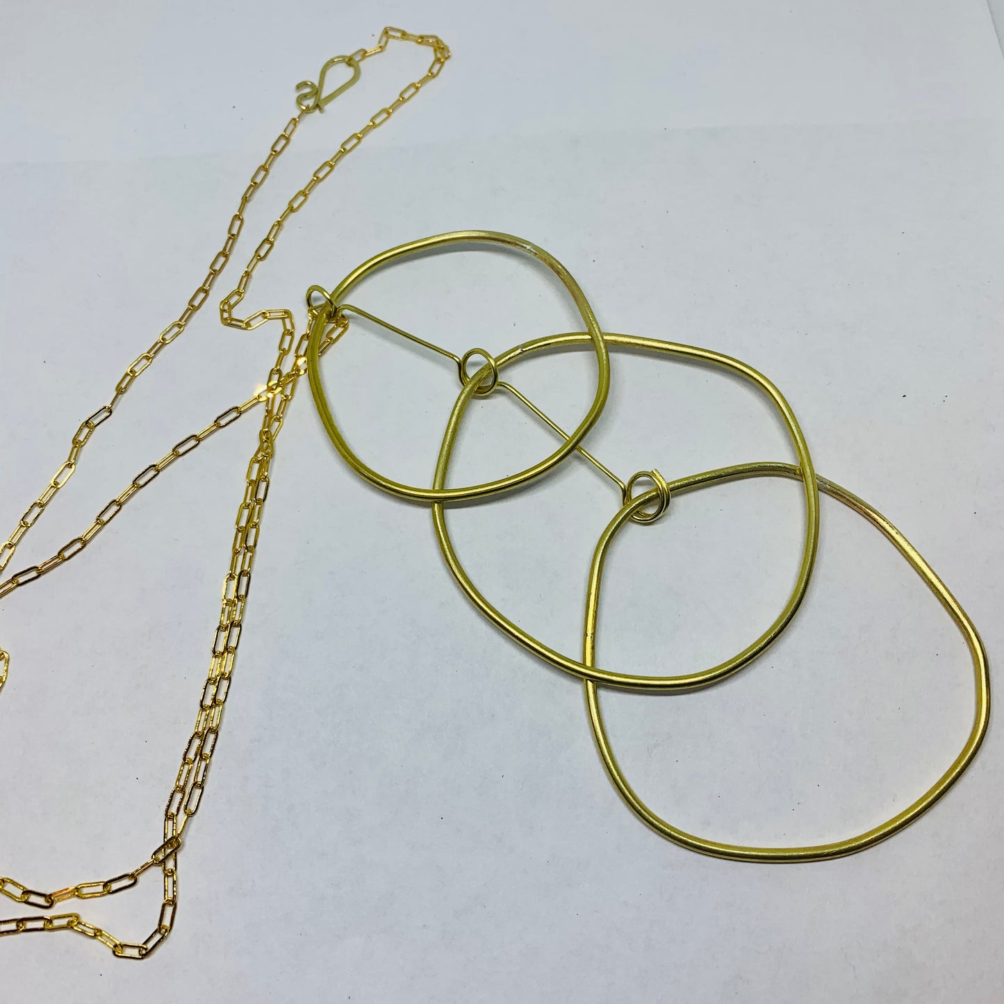 Brass Circle Necklace