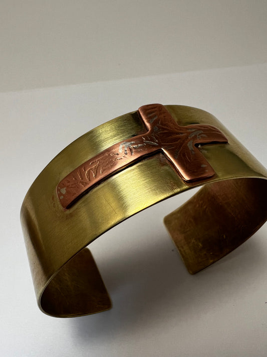 Brass and copper cuff