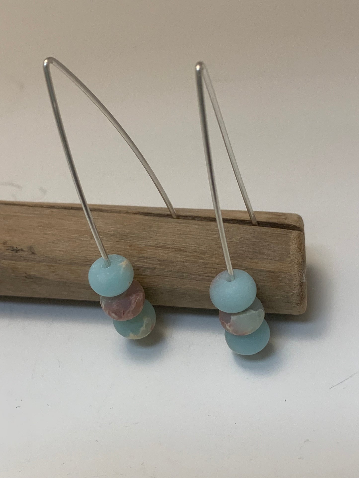 Floating Ocean Jasper Earrings